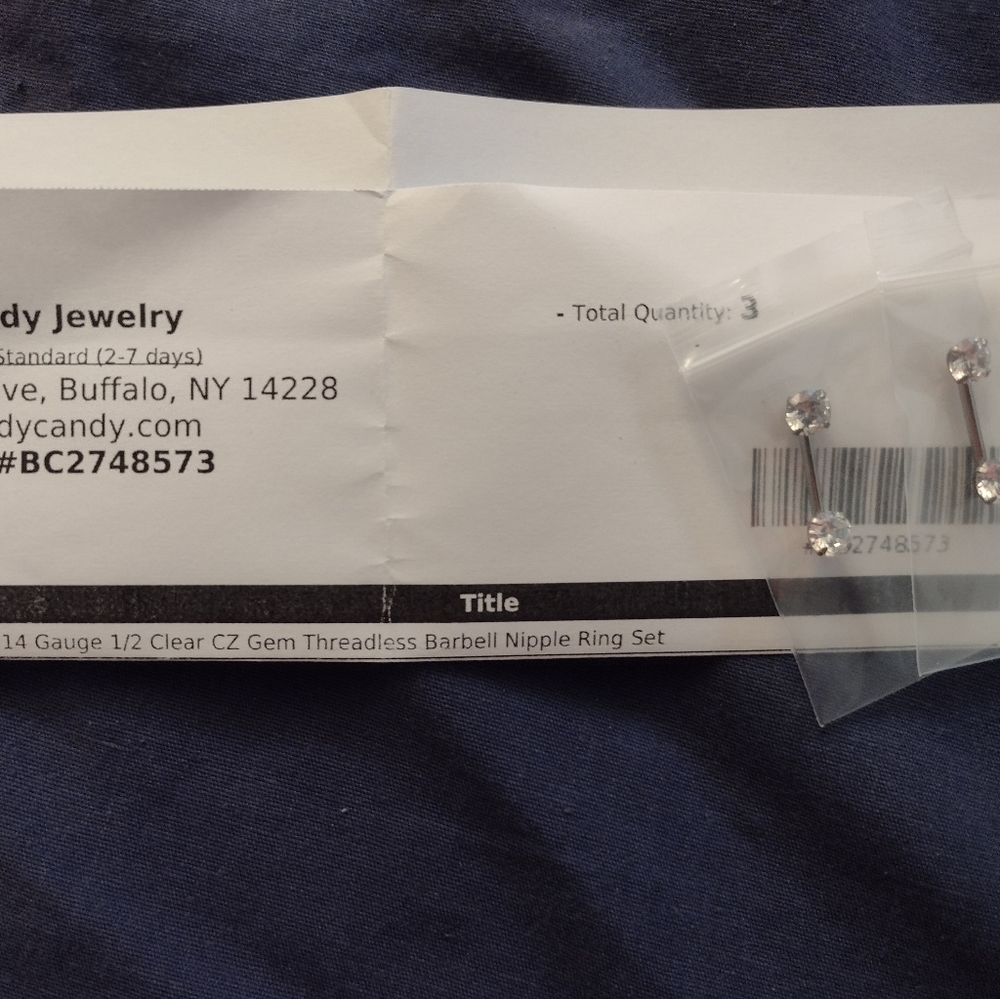 Nipple ring set